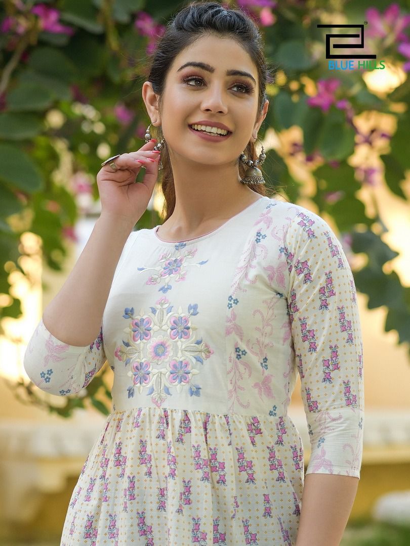 Blue Hills Livik 11 Heavy Cotton Fancy Festive Wear Designer Anarkali Kurti Collection